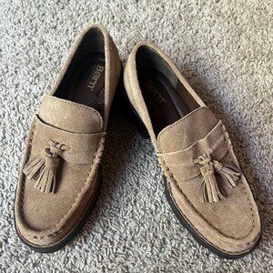 Born Capri Tassel Platform Loafer - Taupe Suede
